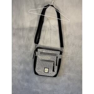 chix gear black and white checkered purse